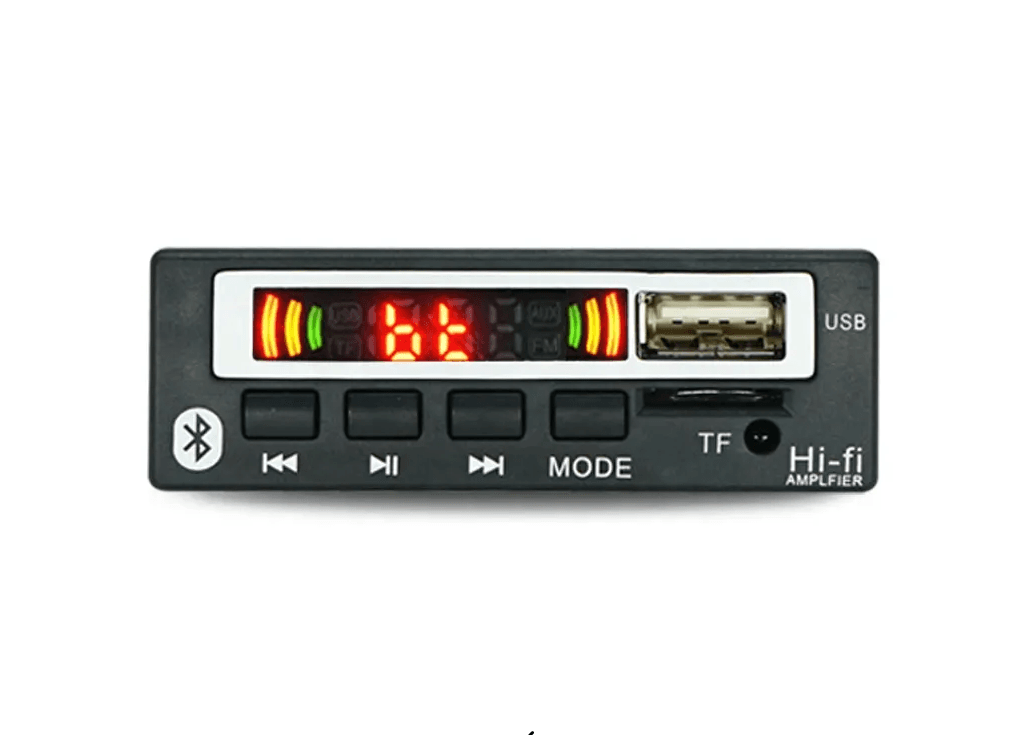 Modulo Reproductor MP3 USB AUX Bluetooth FM TF Card 12V Ref: JQ-D082BT
