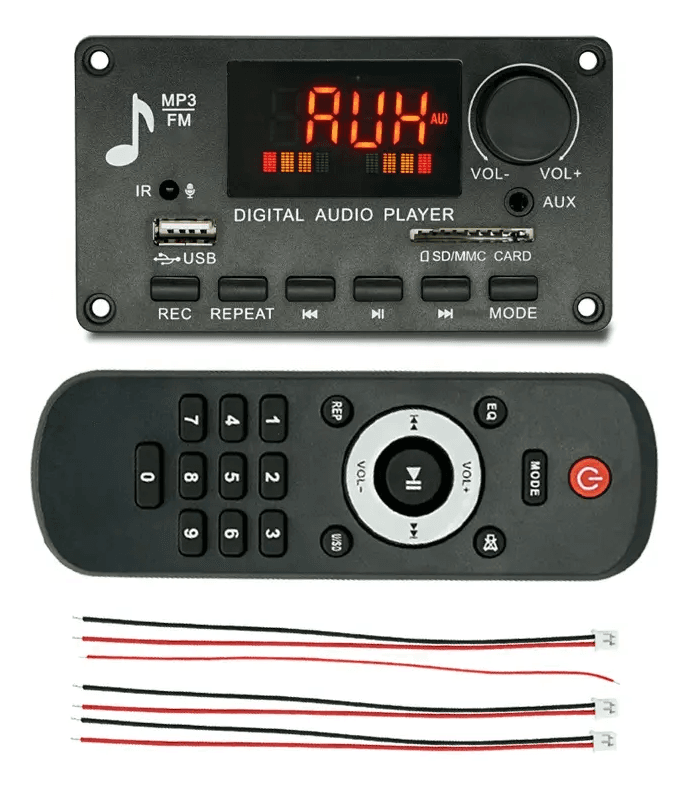 Modulo Amplificador USB AUX Bluetooth FM TF SD 12-24V 2X40Wtts Ref: JQ-D009BT - Image 2