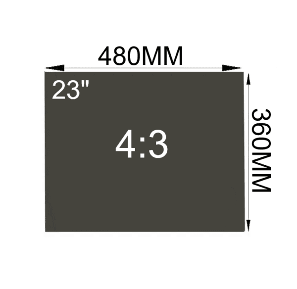 Película polarizada LCD para pantalla 23" Relación Aspecto (4:3) ( 480x360mm )