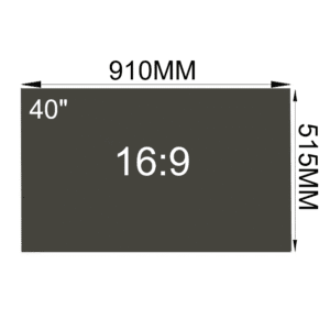 Película polarizada LCD para pantalla 40" Relación Aspecto (16:9) ( 910x515mm )