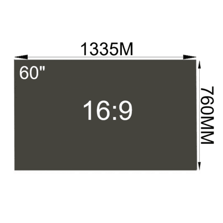 Película polarizada LCD para pantalla 60" Relación Aspecto (16:9) ( 1335x760mm )