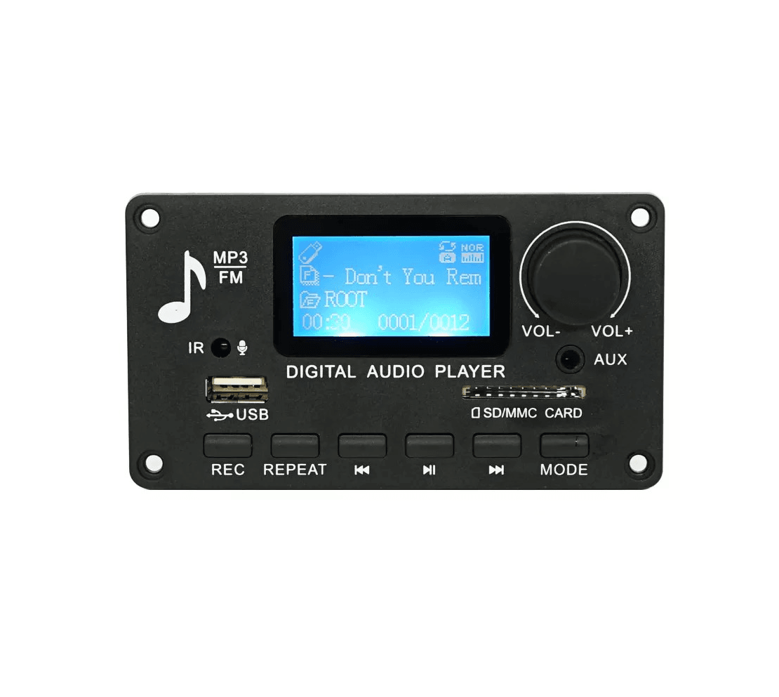 Modulo Reproductor MP3 USB AUX Bluetooth FM TF Card 12V Ref: JQ-D006BT