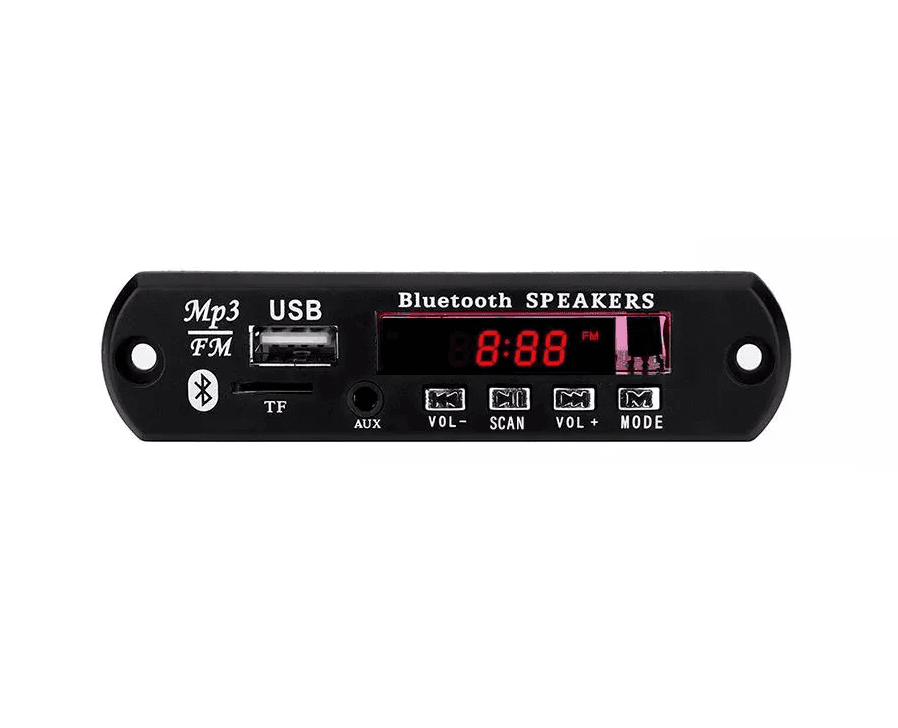 Modulo Reproductor MP3 USB AUX Bluetooth FM TF Card 12V Ref: JQ-D096BT