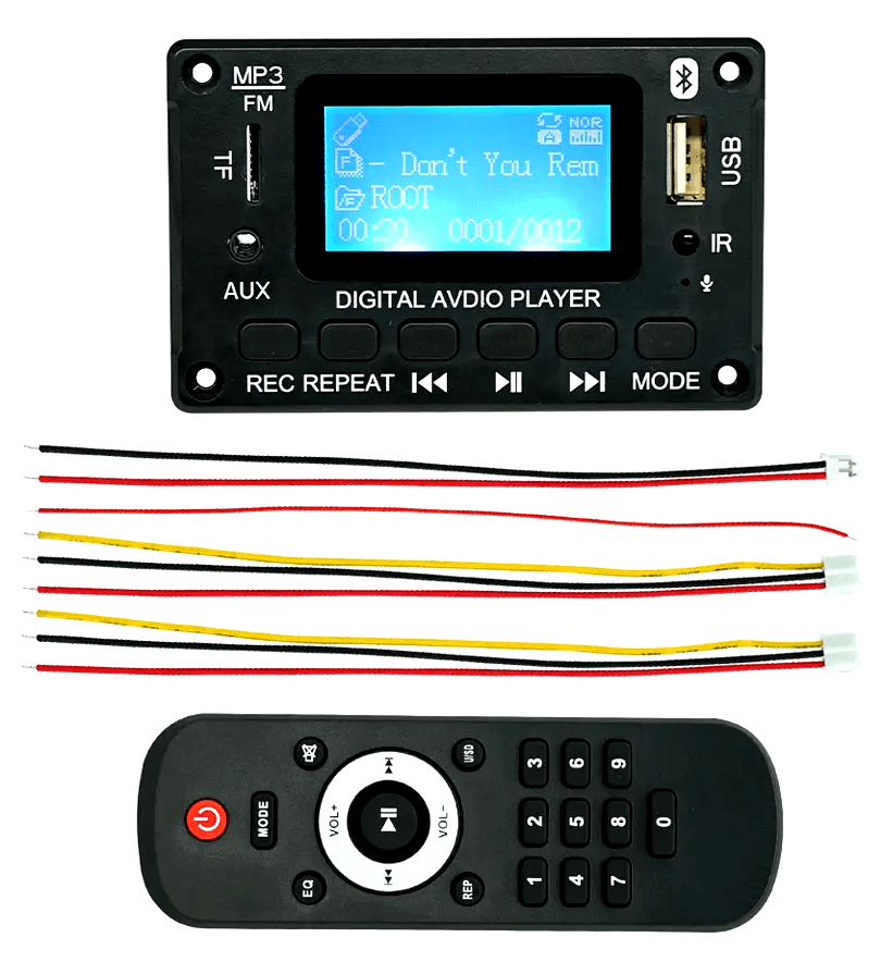 Modulo Reproductor MP3 USB AUX Bluetooth FM TF Card 12V Ref: JQ-D116BT - Image 2