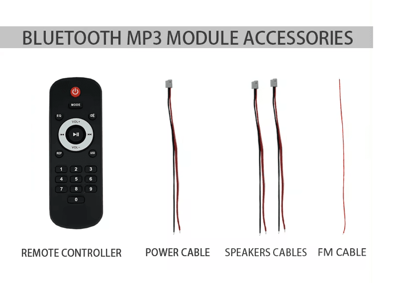 Modulo Amplificador USB AUX Bluetooth FM SD 7-16V 2x25Wtts Ref: JQ-D002BT - Image 5