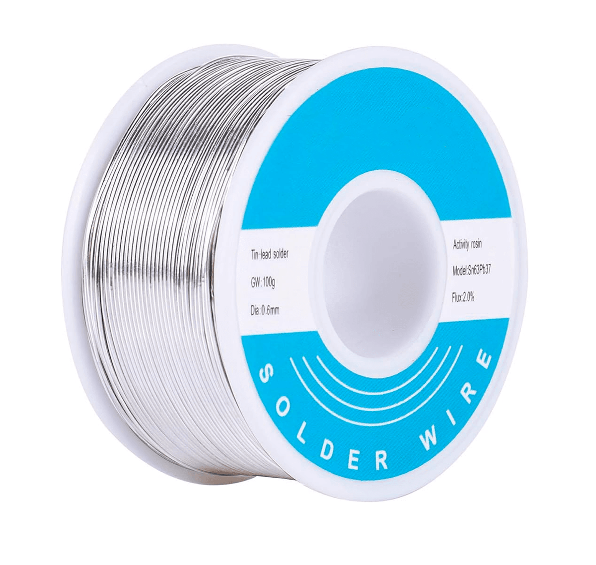 Rollo de soldadura / alambre de estaño 1mm Sn63 -37PbA Flux 2%