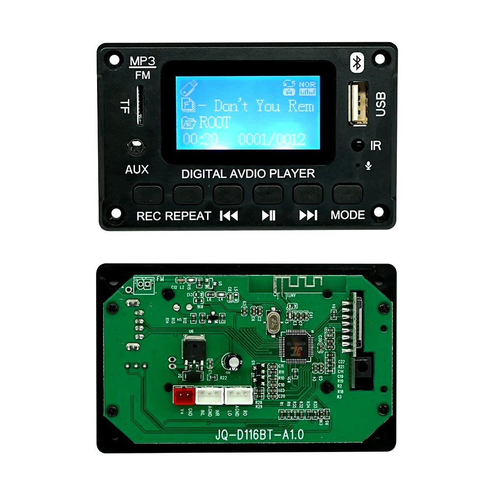 Modulo Reproductor MP3 USB AUX Bluetooth FM TF Card 12V Ref: JQ-D116BT - Image 3