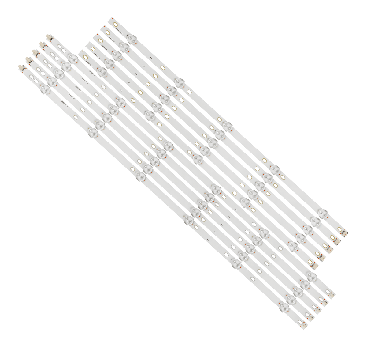 Barras de Led Para TV 58" ( 10pcs - 5+6led - 3v - 535+645mm ) - Ref: LB58003 V0_0 / LB-GM3030-GJPHP585X11AA12-R-2-T / M08-TP58030-0601R-3908G / 0501L-3907G / TPT580F2-PU1L.Q / CRH-AA58AA1230300511L8AHREV1.1 / ShineOn 2D03908