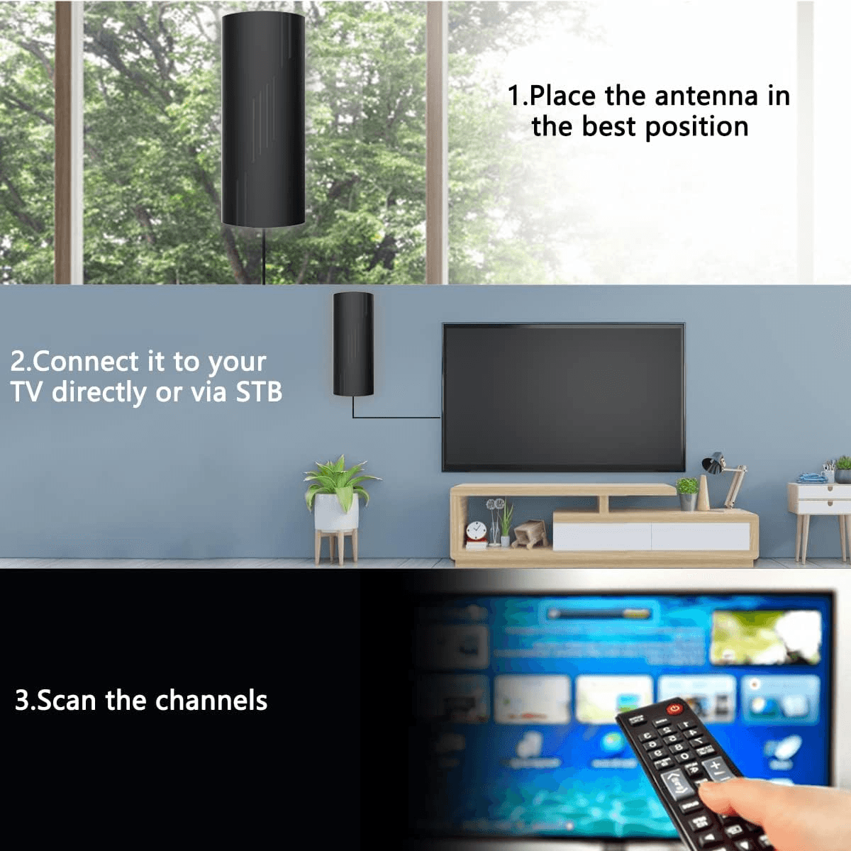 Antena TDT Interior / Exterior UHF 470-862Mhz Ganancia 25 dbi / DVB-T2 - Image 5